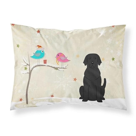 Carolines Treasures Carolines Treasures BB2529PILLOWCASE Christmas Presents Between Friends Black Labrador Fabric Standard Pillowcase; 20.5 x 0.25 x 30 in. BB2529PILLOWCASE